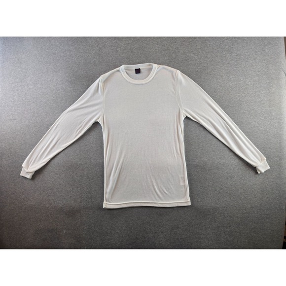 Vintage Patagonia Capilene Shirt Mens L White Long Sleeve Base Layer Made USA - Picture 1 of 9
